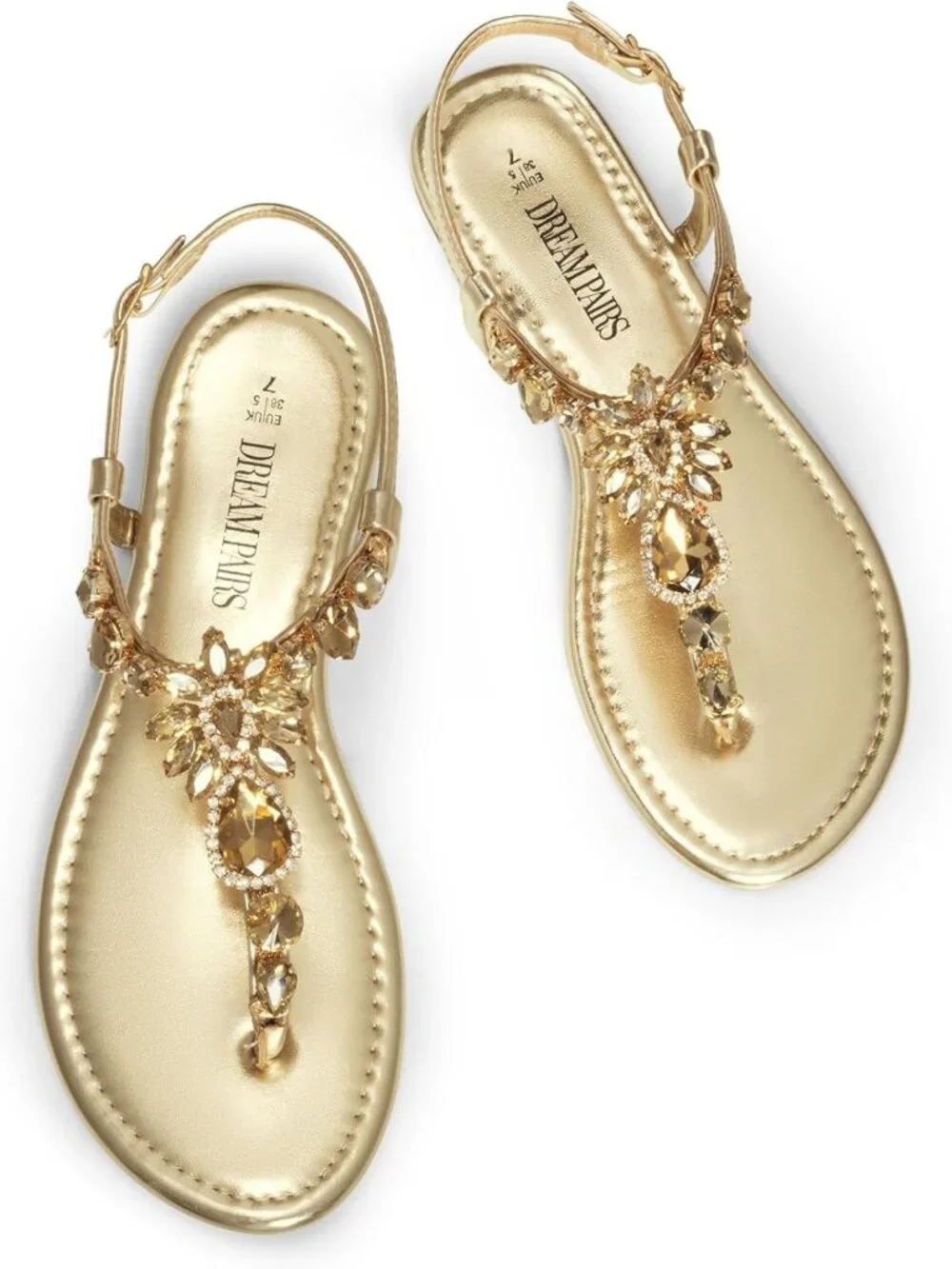 Stylish Women's Rhinestone Flat Sandals | Comfortable Summer Footwear